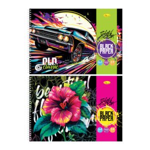 Sketchbook / Caiet pentru schițe „NEGRU” A4, 24 foi, 360 g/m2