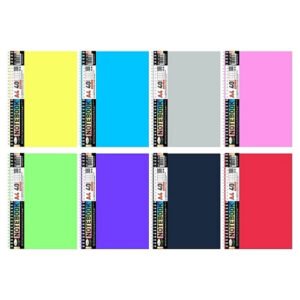 Blocnotes/Caiet A4, 40 foi, carouri-patratele, spirala laterala, coperta plastic