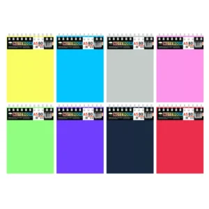 Blocnotes/Caiet A5, 80 foi, carouri-patratele, spirala orizontala, coperta plastic