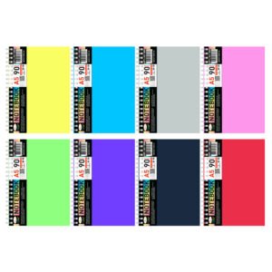 Blocnotes/Caiet A5, 90 foi, cu 2 separatore, carouri-patratele, spirala laterala, coperta plastic