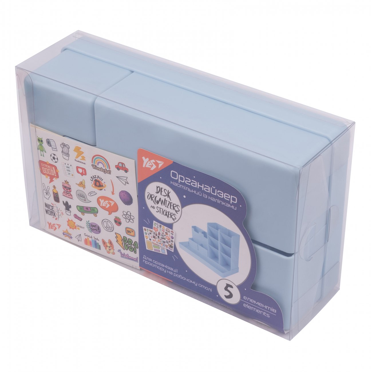 Organizator de birou, YES „Povestea mea” albastru cristal, + 65 abtibilduri - imagine 2