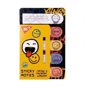 Notițe autoadezive YES „Zambete”, set/100 de foi (5x20)