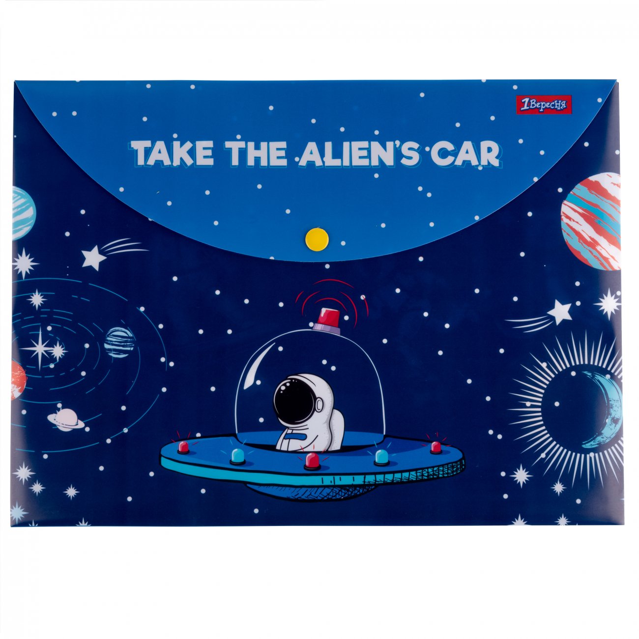 Mapa plic cu buton 1 VERESNYA A4+, "Spatiu", plastic 0,18mkm