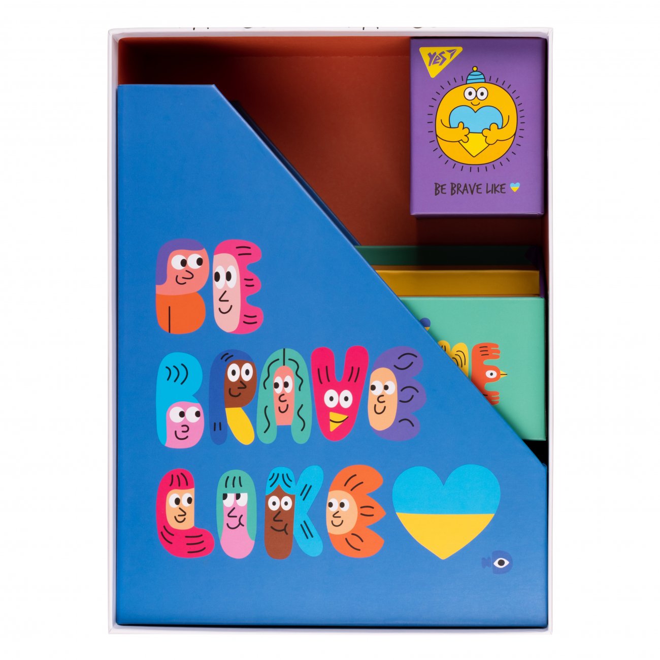 Organizatoare de birou Premium YES „Puternici Impreuna” din carton intarit, 4 piese. - imagine 3