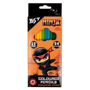 Creioane colorate 12/24 DUO, YES "Ninja", blister