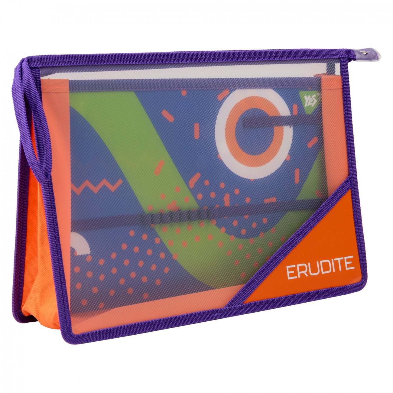 Mapa cu fermoar / organizator YES, A4, "Erudit" plastic