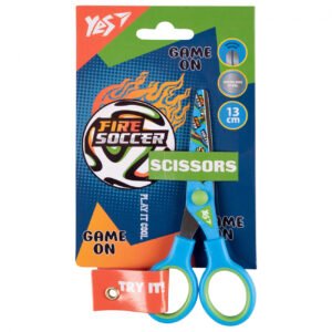 Foarfece YES „Fotbal” 13cm, cu imprimeu pe lamă, Blister