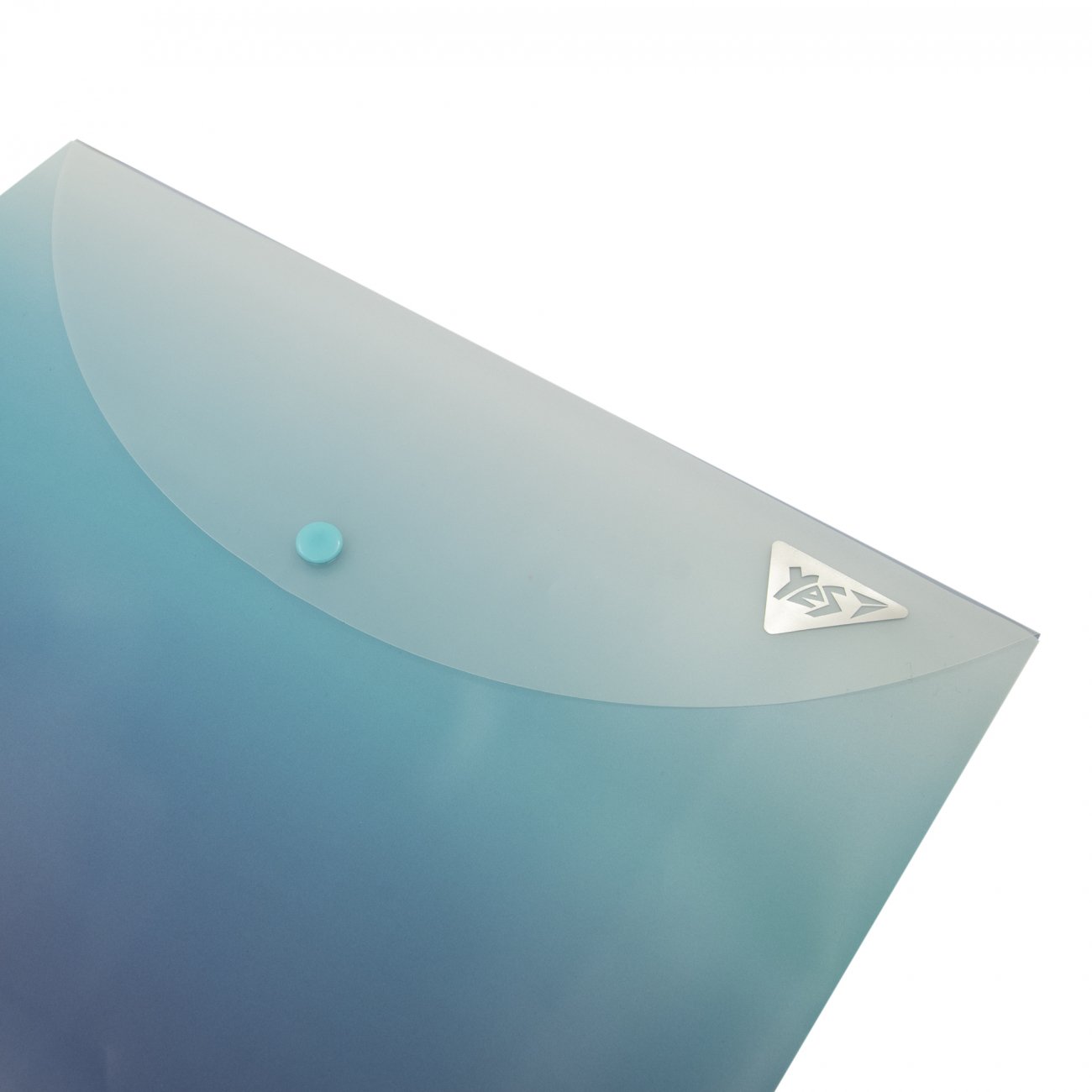 Mapa plic cu buton YES A4, "Fushion", plastic albastru, 0,18mkm - imagine 2