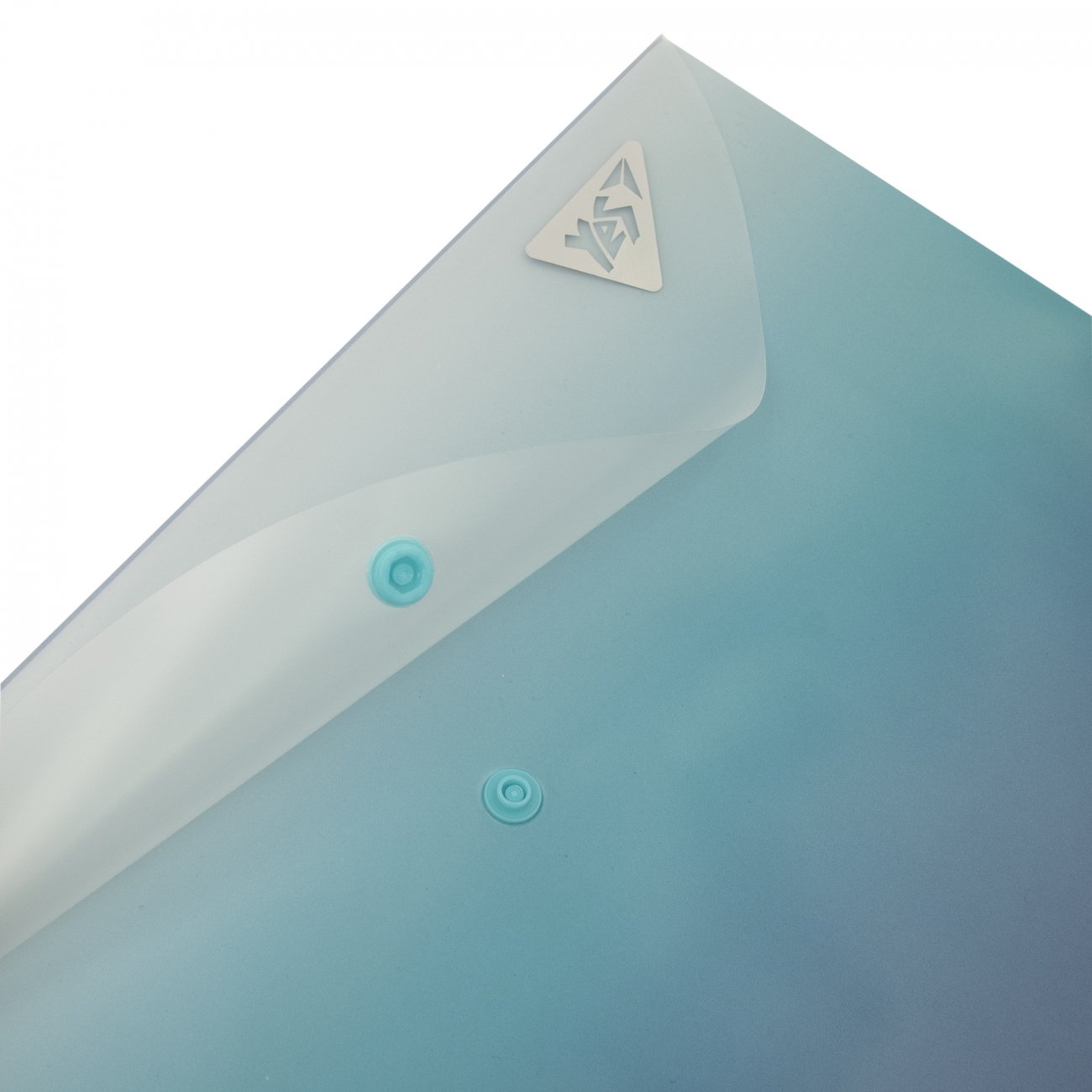 Mapa plic cu buton YES A4, "Fushion", plastic albastru, 0,18mkm - imagine 3