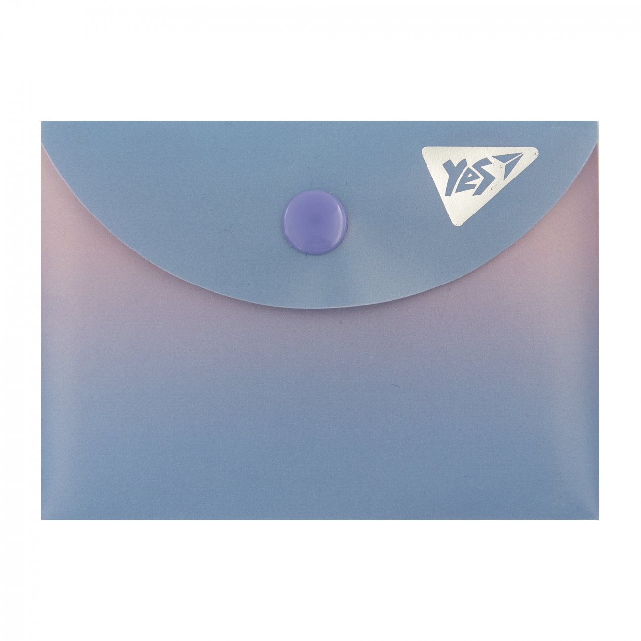 Mapa plic cu buton YES A7, "Fushion", plastic roz-albastru, 0,18mkm