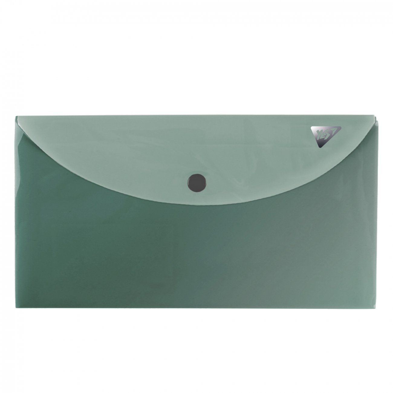 Mapa plic cu buton YES A6, "Fusion", plastic verde, 0,18mkm