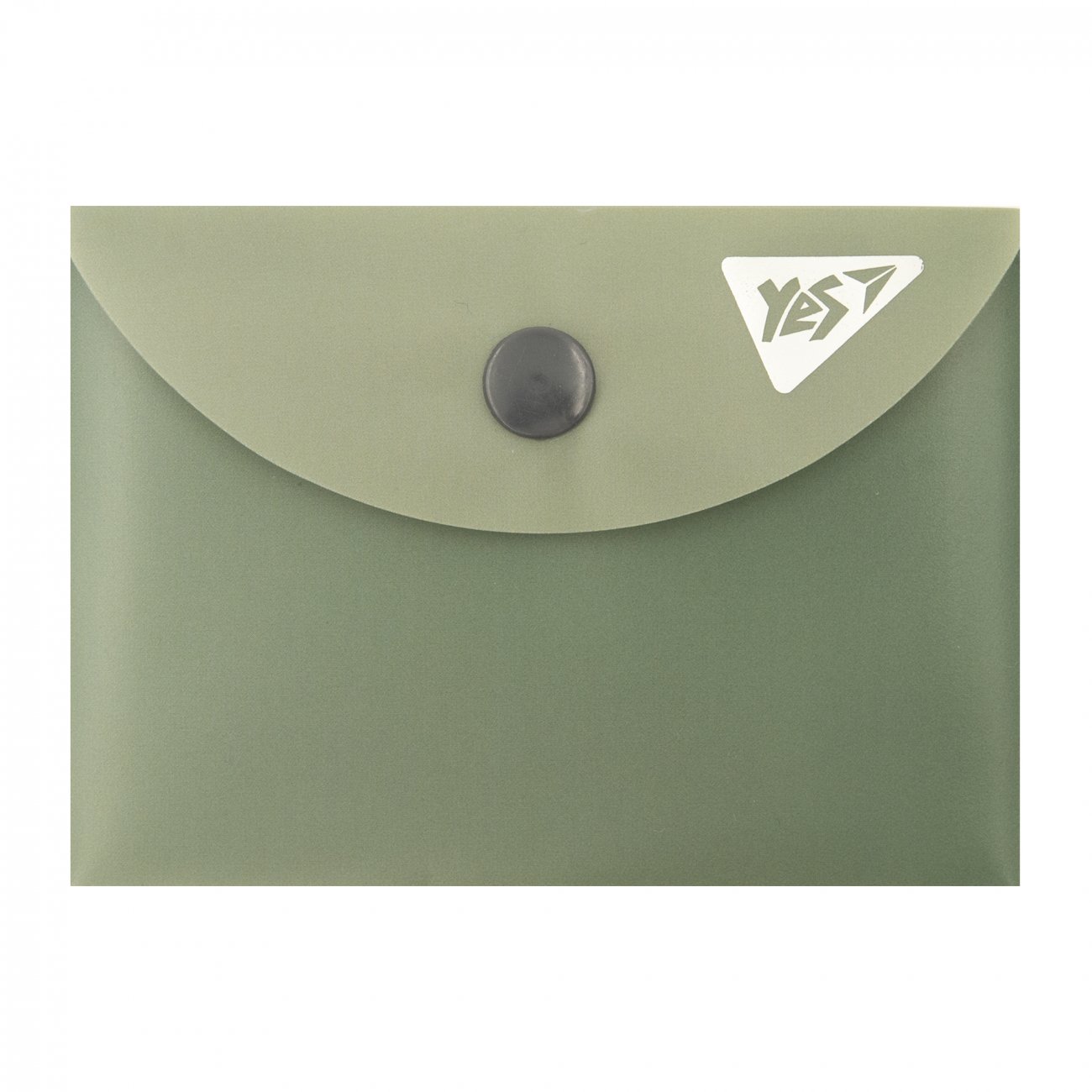 Mapa plic cu buton YES A7, "Fushion", plastic verde, 0,18mkm