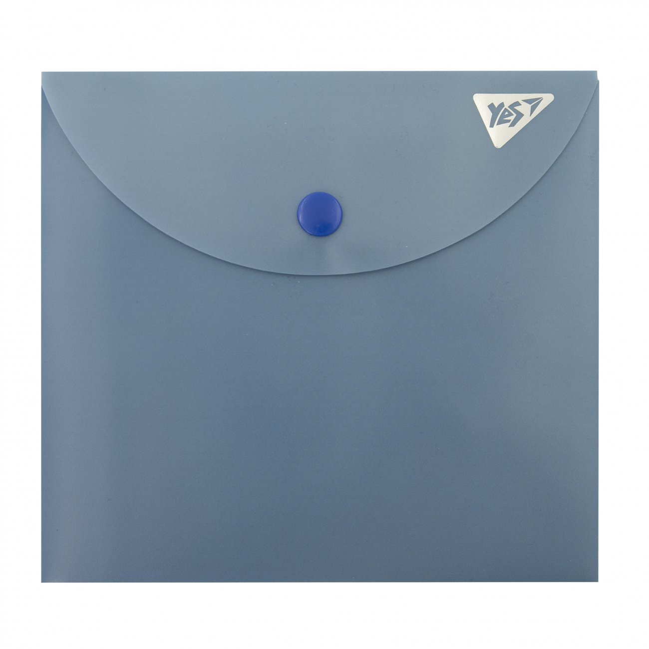 Mapa plic cu buton YES B6, "Fushion", plastic albastru, 0,18mkm