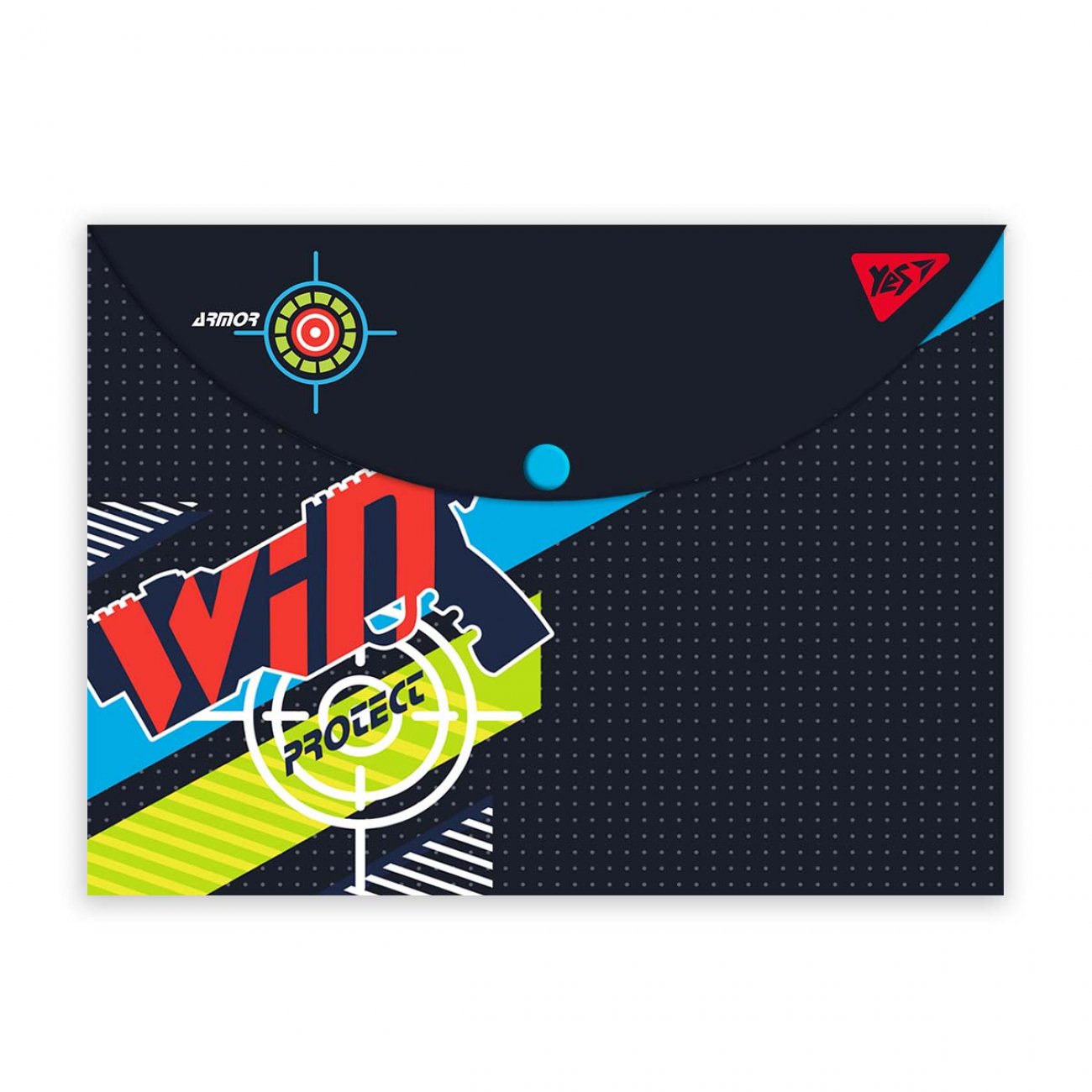 Mapa plic cu buton YES A4, "Blaster", plastic 0,18mkm