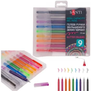 Set pixuri cu gel SANTI Glitter 9 bucset