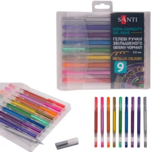 Set pixuri cu gel SANTI Metalic 9 bucset