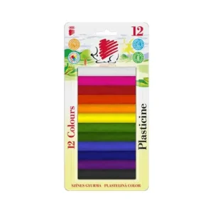 Plastelina ICO Aricel, 12 culori, blister