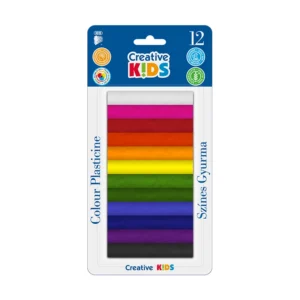 Plastelina Creative Kids ICO 12 culori, 165 gr, Blister