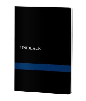 Caiet A4 60f M PP Uniblack 300 mic 70gr, cop. alba