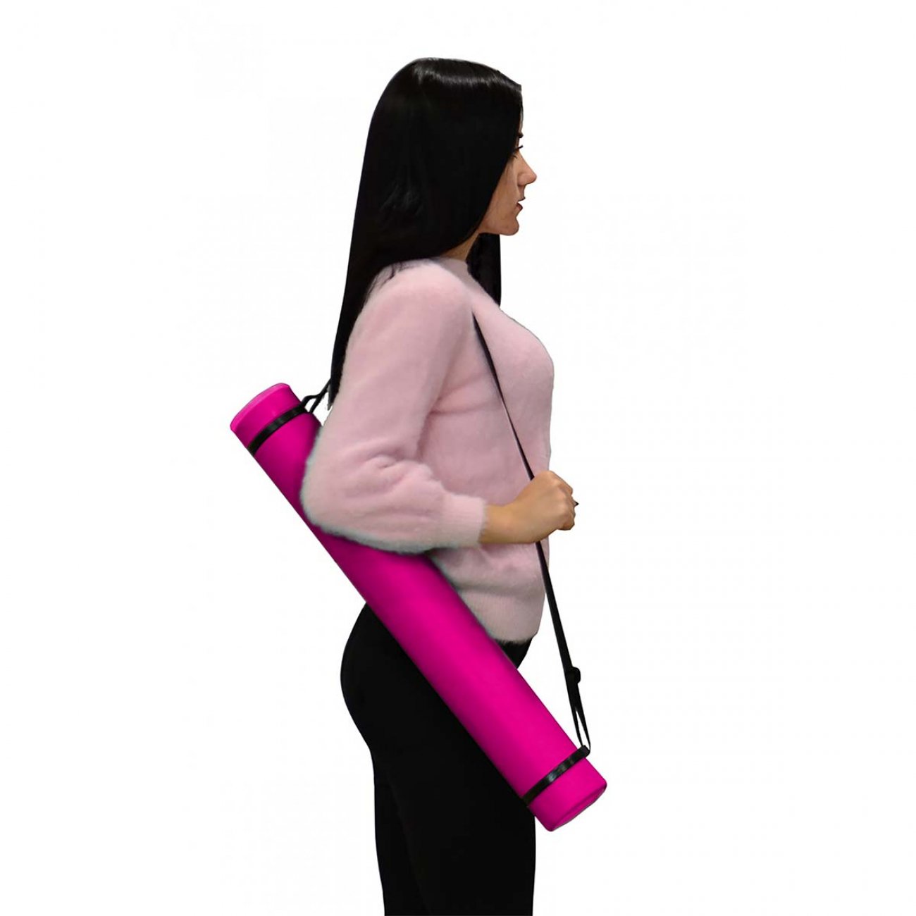 Tub extensibil Santi, diametru 8,5 cm, lungime 65-110 cm, roz aprins - imagine 2