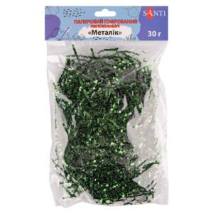 Hartie de umplutură ondulată SANTI, 30 g, verde, metalică