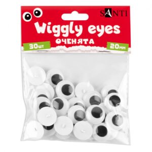Ochișori SANTI cu efect de mișcare, negri, d-20 mm, 30 buc/set