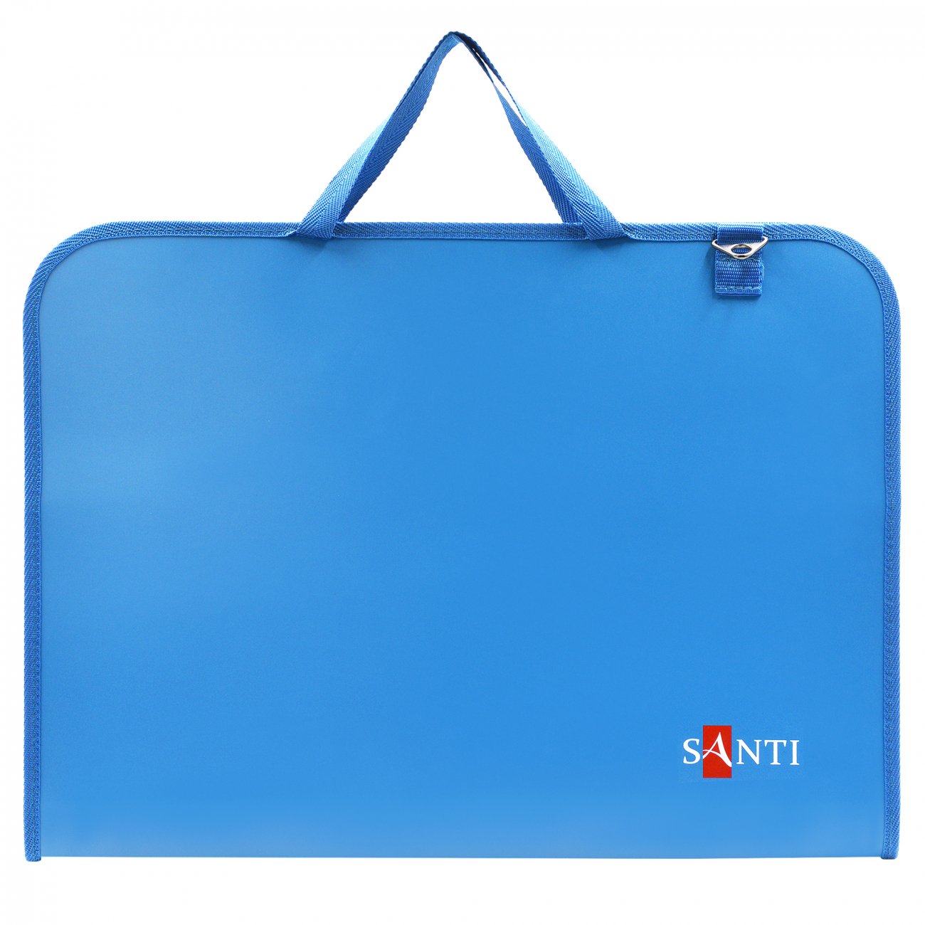 Mapă port desen A3 SANTI, cu mânere din țesătură, albastră