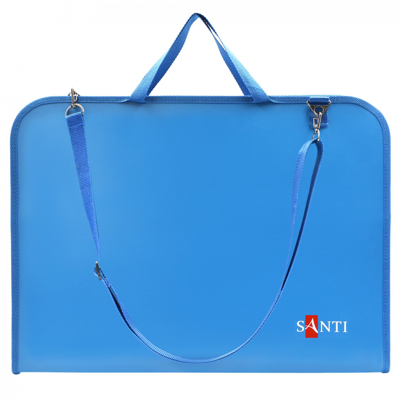 Mapă port desen A3 SANTI, cu mânere din țesătură, albastră - imagine 4