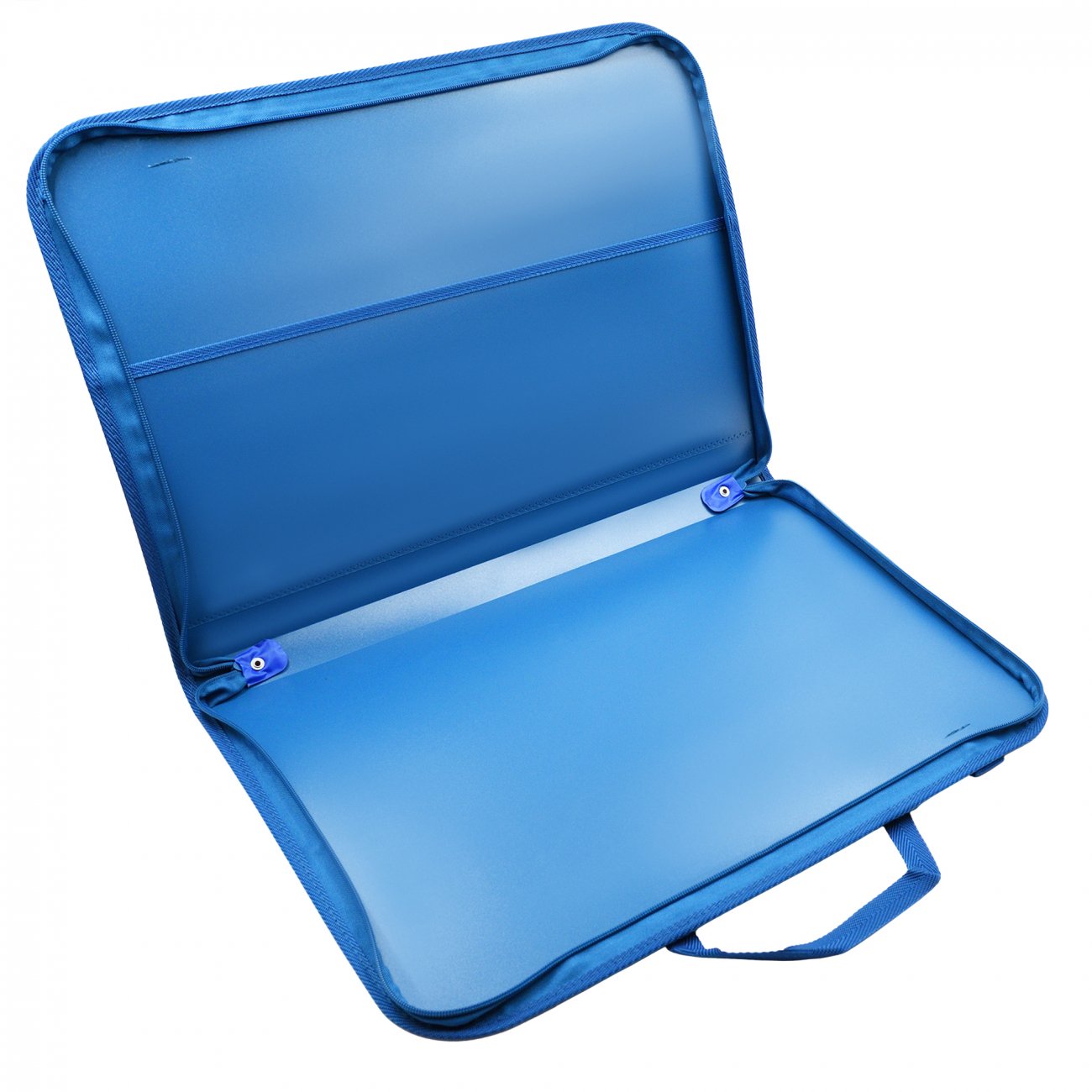 Mapă port desen A3 SANTI, cu mânere din țesătură, albastră - imagine 3