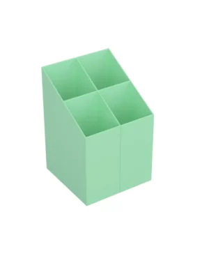 Suport pixuri Ico Quadrate, transparent, Verde Pastel