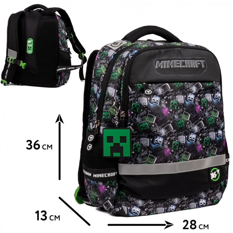 Ghiozdan scolar YES Ergo Minecraft Premium