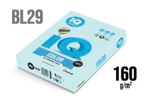 Hartie colorata IQCOLOR A4 Albastru 160gr/m2-250foi
