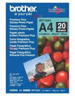 Hartie foto lucioasa, Brother Innobella, 211 x 298 mm, A4, 260g/m2, 20 coli/top