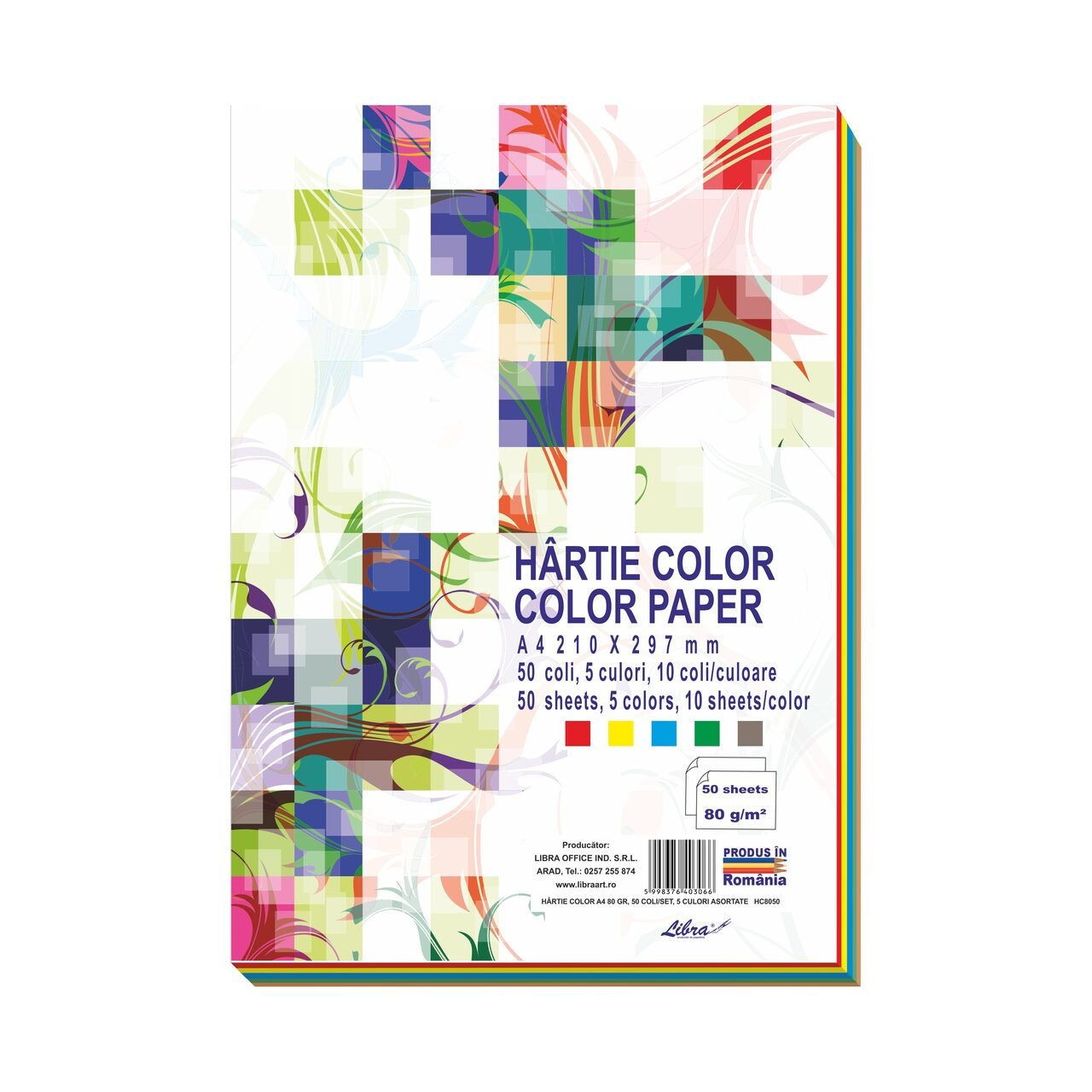 Hartie colorata A4 50 foi Libra