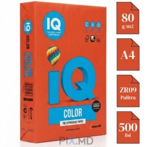 Hartie colorata IQCOLOR A4 Rosu Caramiziu ZR09