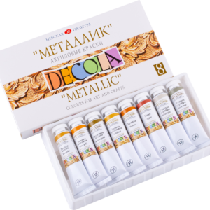 Set Decola Acrylic Metallic 8*18 ml (tub)