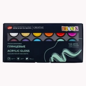 Set acrilic lucios Decola, 18 buc x 20 ml
