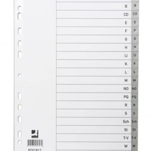 Separator din plastic A4 Litere A-Z Gri Q-connect
