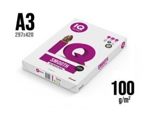 Hartie pentru Imprimanta IQ SMOOTH A3 (100 gr/m2, 500 foi) clasa A++