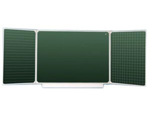 TABLA SCOLARA MAGNETICA TRIPTICA VERDE 300x120cm