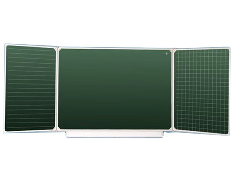 TABLA SCOLARA MAGNETICA TRIPTICA VERDE 300x120cm