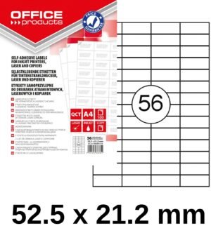 Etichete autoadezive A4/100foi 56 etichete 52.5*21.2mm
