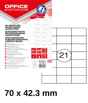 Etichete autoadezive A4/100foi 21 etichete 70*42.3mm