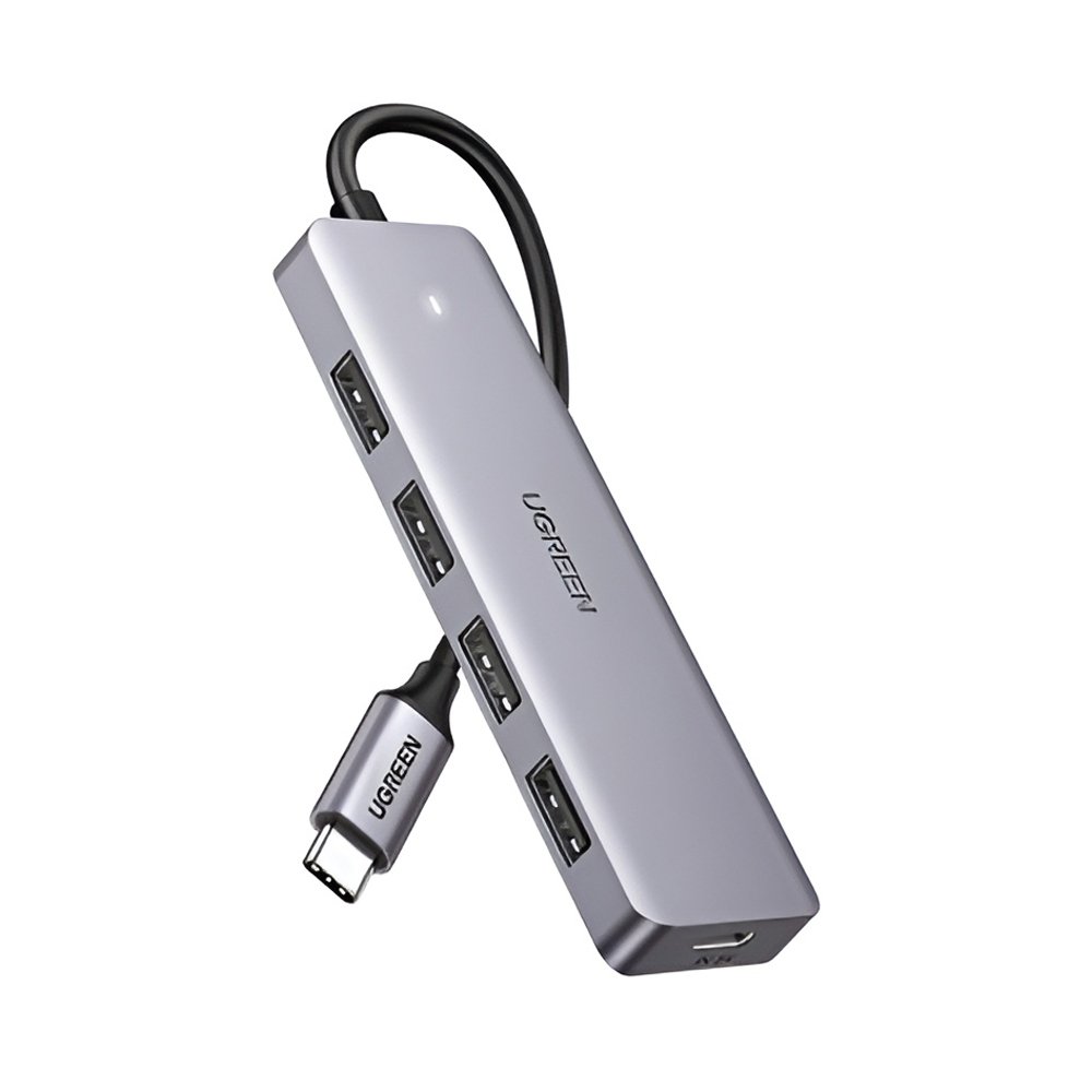 HUB 4in1 UGREEN Type-C 3.0 & 4*USB-A 3.0 Gri - imagine 2