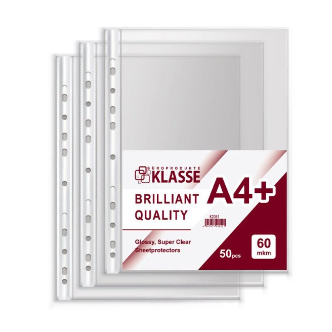 Folii de protecție Klasse A4 60 microni 50buc/set - imagine 2
