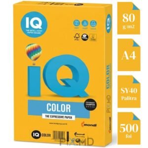 Hartie colorata IQCOLOR A4 Galben Sunny SY40