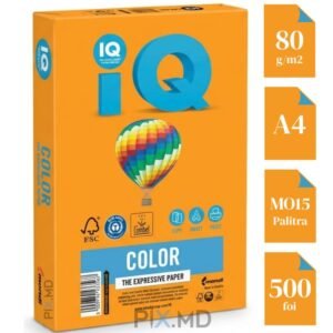Hartie colorata IQCOLOR A4 Mandarin Orange MO15 Hîrtie de birou, fabricată din celuloză curată. Comanda online pe PIX.MD cu livrare rapidă în Chișinău și Moldova.