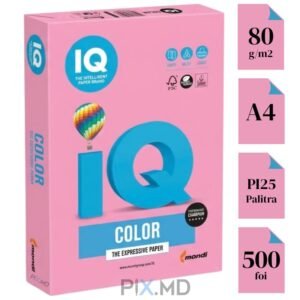 Hartie colorata IQCOLOR A4 Roz Pastel PI25